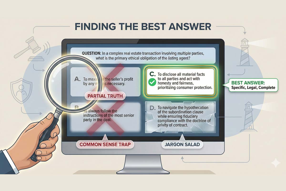 Best answer real estate exam