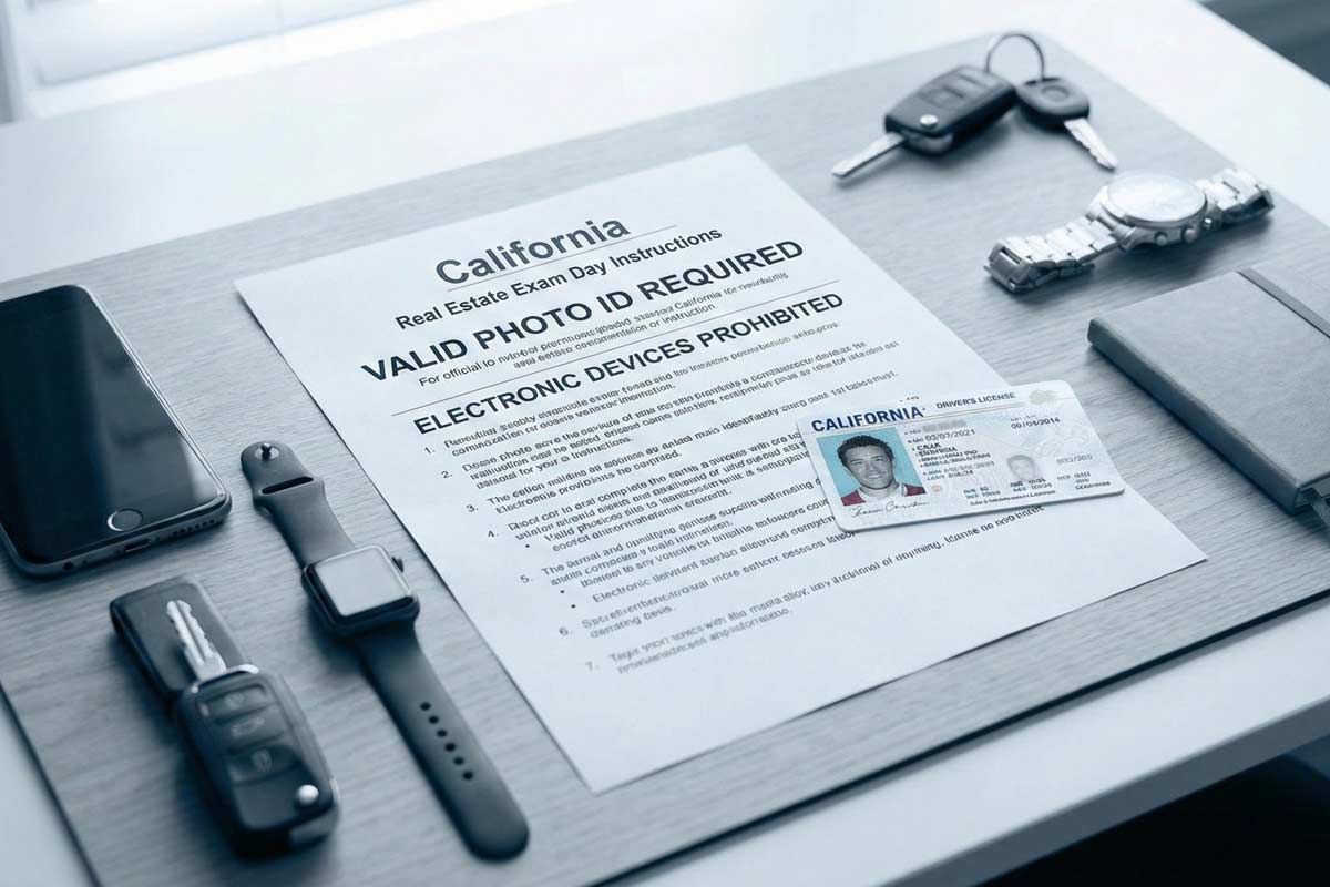 California real estate exam rules