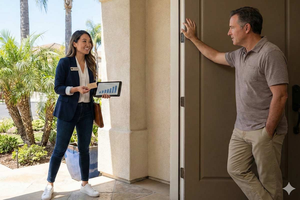 Door knocking image one