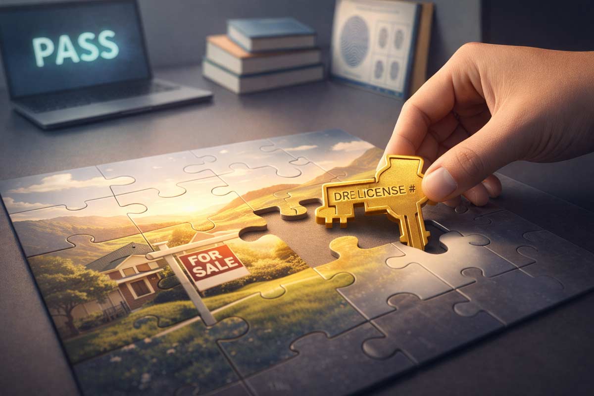 Get license after real estate exam apply