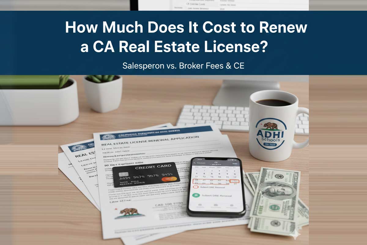 How much does it cost to renew a ca real estate license