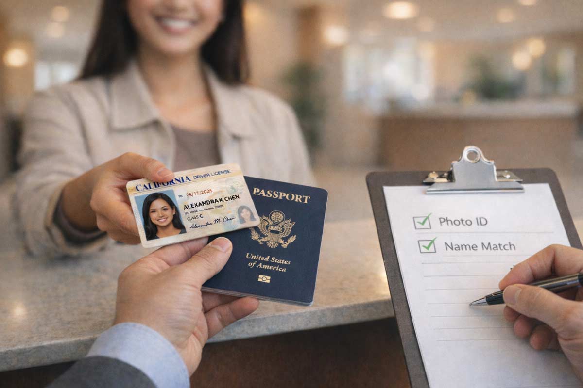 Identification requirements ca real estate exam