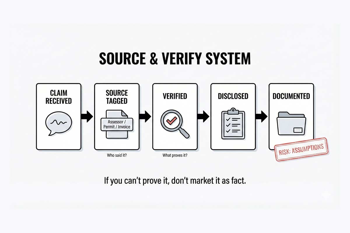 Source and verify system